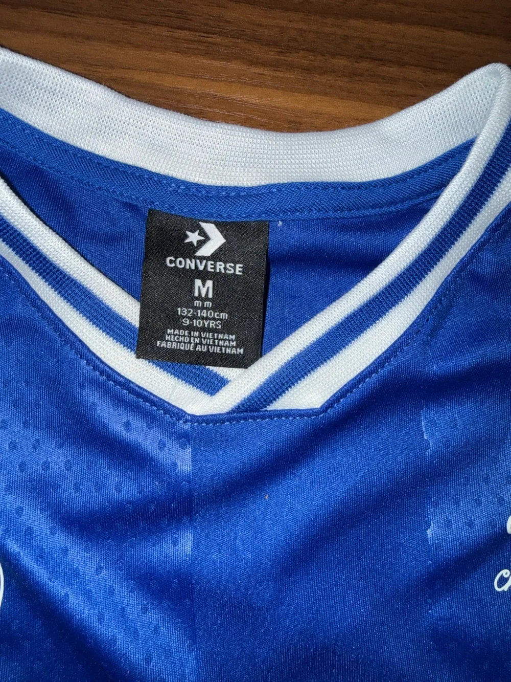 Converse Blue Athletic Dept Kids Jersey with White Logo